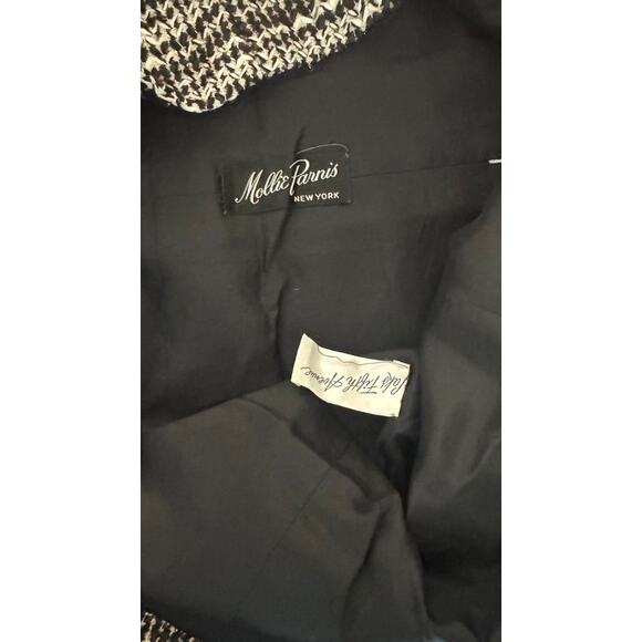 Vintage Mollie Parnis x Saks Fifth Avenue Tweed Dress Black White Gold A-Line - Picture 2 of 16